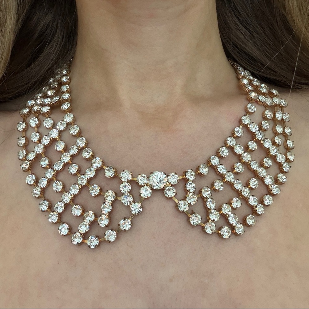 Gold Crystal Collar Necklace